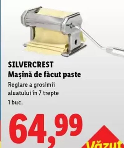 Mașină de făcut paste — Reglare a grosimii aluatului în 7 trepte 1 buc.