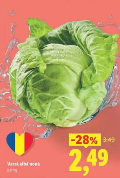 Varză albă nouă — per kg