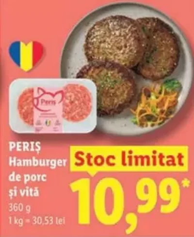 Hamburger de porc și vită — 360 g