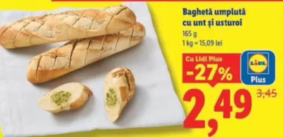 Baghetă umplută cu unt și usturoi — 165 g