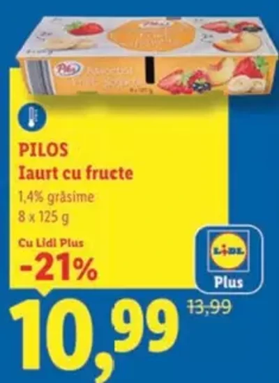 Iaurt cu fructe — 1,4% grăsime 8 x 125 g