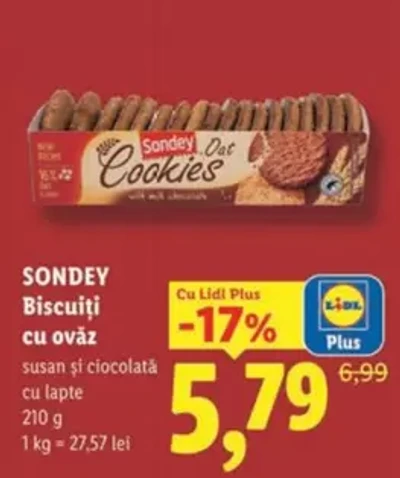 Biscuiți cu ovăz — susan și ciocolată cu lapte 210 g