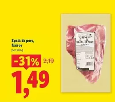 Spata de porc, fara os — per 100 g
