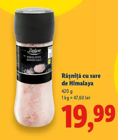 Râşniţă cu sare de Himalaya